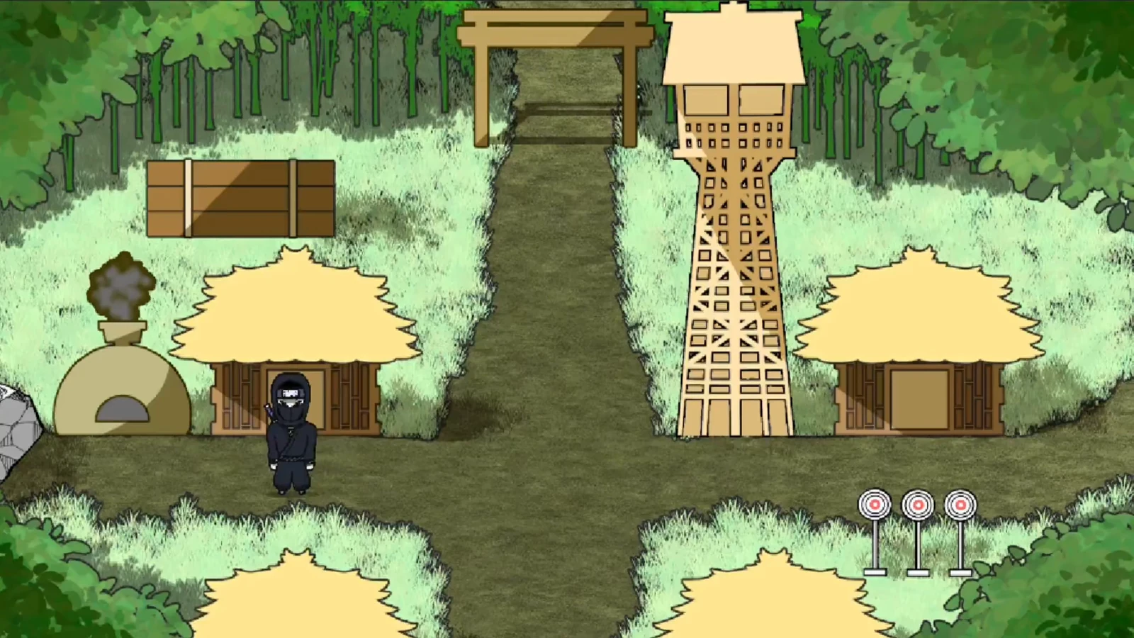 忍忍ダッシュ:忍者を操作するゲーム画面